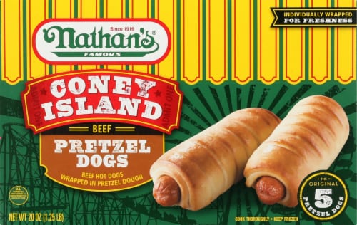 Nathan's® Famous Coney Island Beef Pretzel Dogs, 5 ct / 20 oz - Kroger