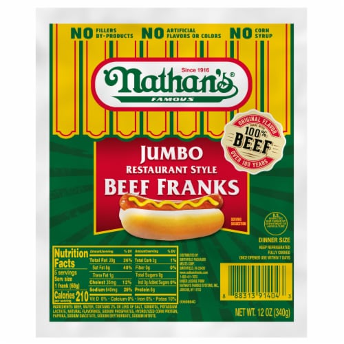 Jumbo Restaurant Style Beef Franks - 5 Pack