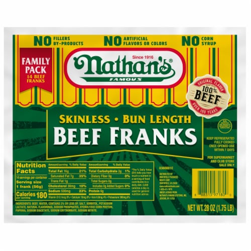 Nathan’s® Famous Bun Length Beef Franks