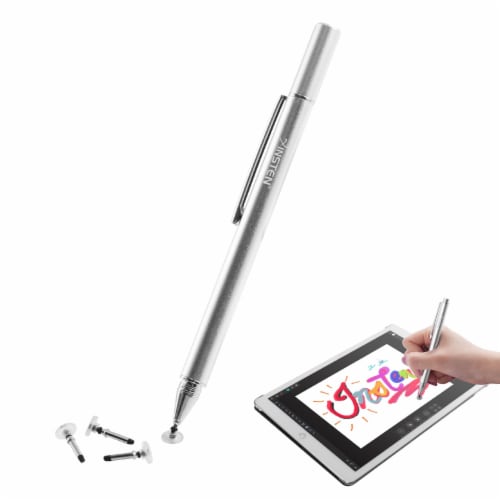 Insten Universal Precision Disc Fine Point Stylus Pens with 3 Replacement  Discs Tip - Silver, PACK - Kroger