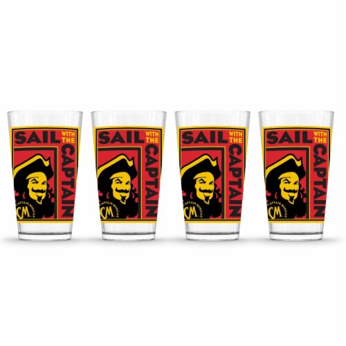 Captain Morgan 888568622656 Poster Pint Glass - Pack of 4 Perspective: front