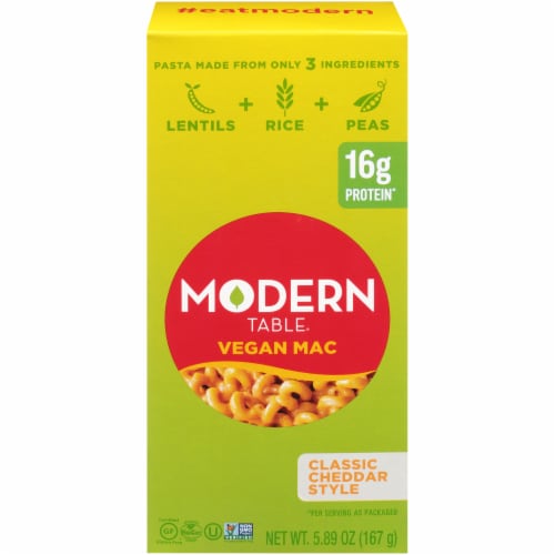 Modern Table Gluten Free Classic Cheddar Style Vegan Mac Perspective: front