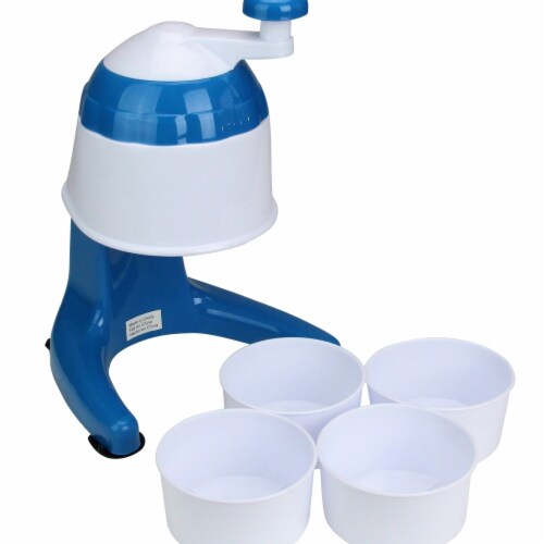 Avon 33537532 11 in. Snow Cone Maker with Cups - Blue & White Perspective: front