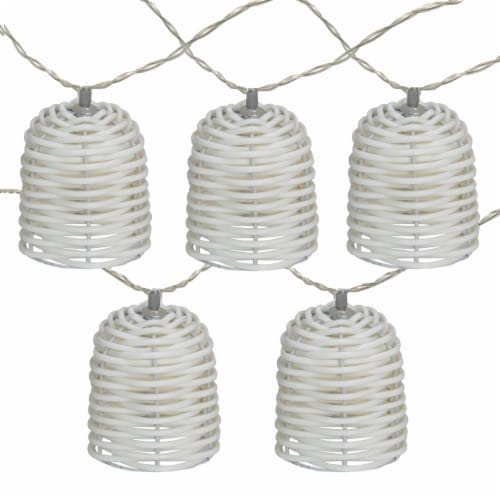 Avon 33537598 10 in. LED White Lantern Mini Christmas Light Perspective: front