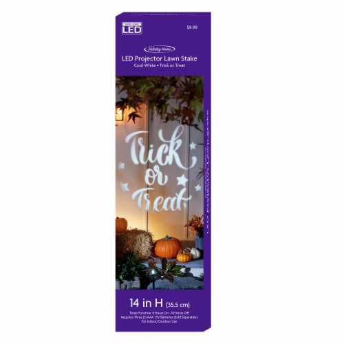 Holiday Home® Trick or Treat LED Projector Lawn Stake Perspective: front