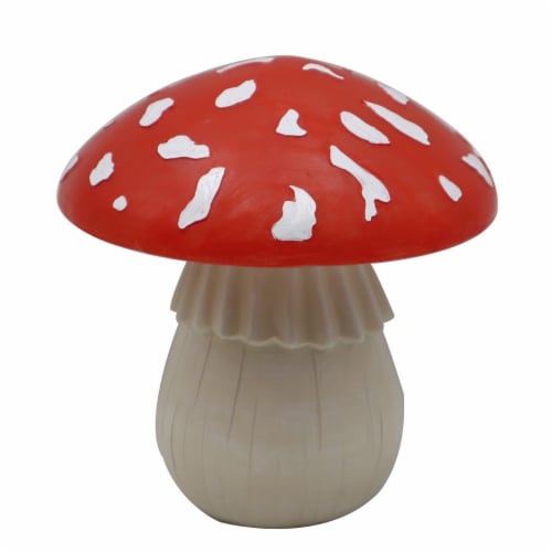 HD Designs Outdoor Polyresin Mushroom Outdoor Decoration - Red Perspective: front