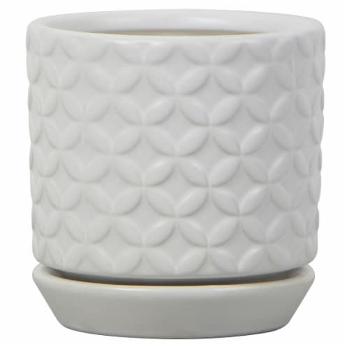 HD Designs Rosaline Pot - Solid White Perspective: front