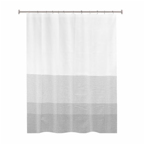 Splash Home Fabric Shower Curtain - Grey Perspective: front