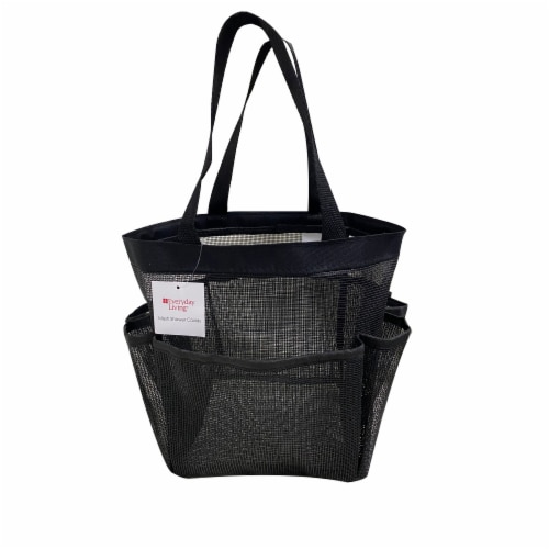 Everyday Living Mesh Shower Caddy - Black Perspective: front