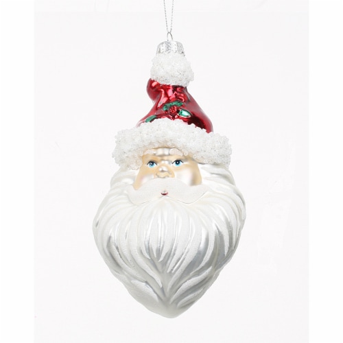 Holiday Home Santa Head Ornament Perspective: front