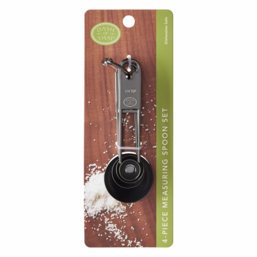 Dash of That® Stainless Steel Measuring Spoons Perspective: front