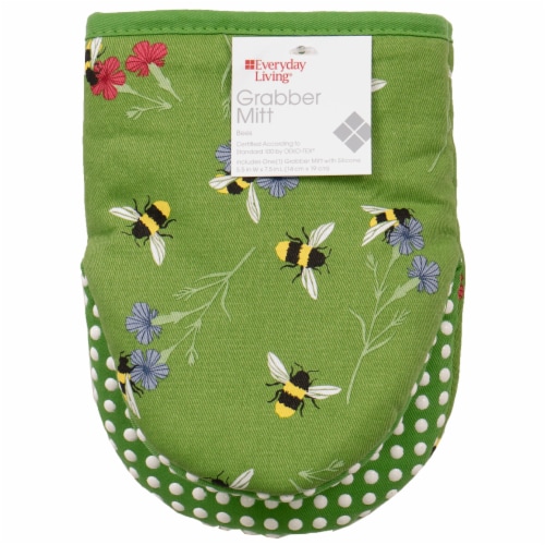 Everyday Living Grabber Oven Mitt - Bees Perspective: front