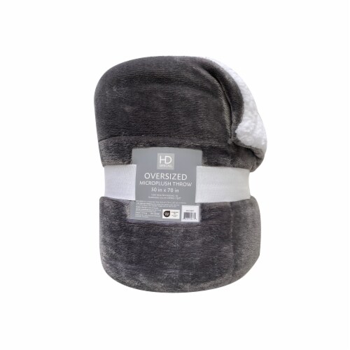HD Designs Oversized Throw Blanket - Embossed Gray Perspective: front