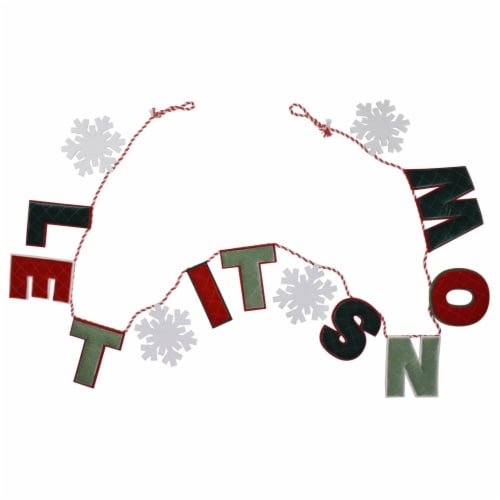 Holiday Home Let It Snow Garland Perspective: front