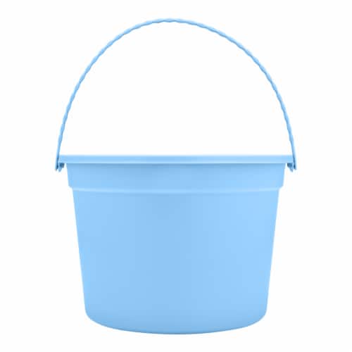 Holiday Home Easter Plastic Bucket - Blue Perspective: front