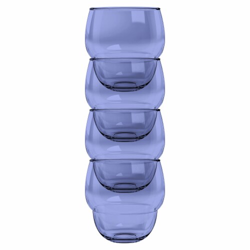 HD Designs Outdoors Bubble Stacking Stemless Drinking Cups - Blue Perspective: front