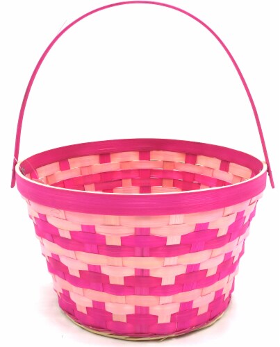 Holiday Home Easter Two Tone Bamboo Basket - Pink, 1 ct - Ralphs