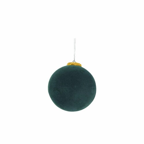 Holiday Home Flocked Christmas Christmas Ornament Holiday Decor- Blue Perspective: front