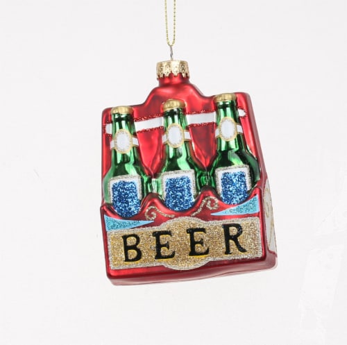 Holiday Home Beer Bottles Ornament Perspective: front