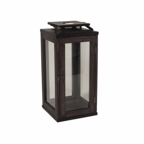 SDS for HD Designs Iron Wood Glass Lantern - Dark Perspective: front