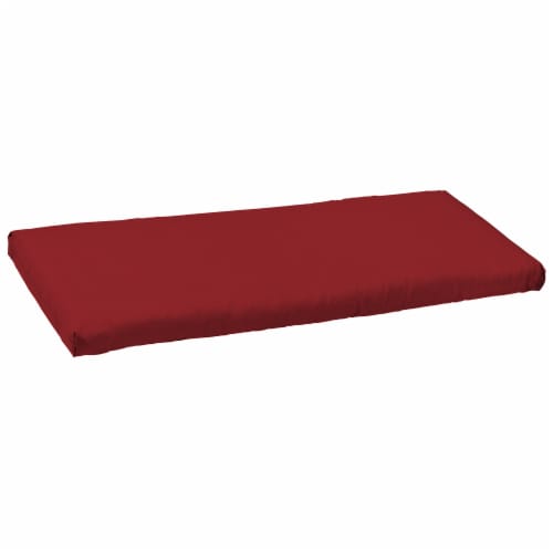 HD Designs Outdoors Patio Furniture Bench Cushion - Red Perspective: front