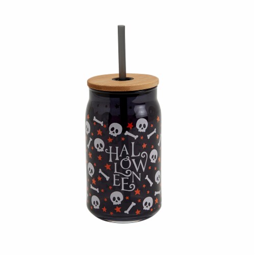 Holiday Home Halloween Decal Tumbler - Black Perspective: front