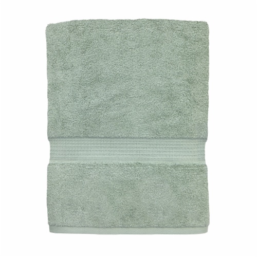 HD Signature Bath Towel - Aqua Grey Perspective: front