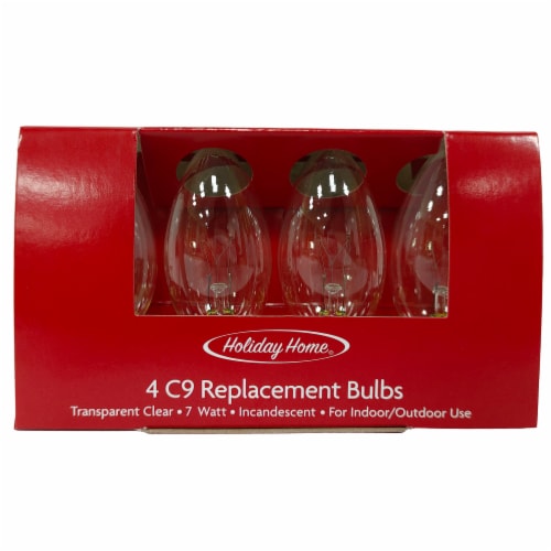 Holiday Home C9 Replacement Bulbs Clear Christmas Decorations Perspective: front