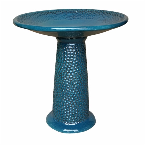 HD Designs Outdoors Theo Birdbath - Teal Perspective: front