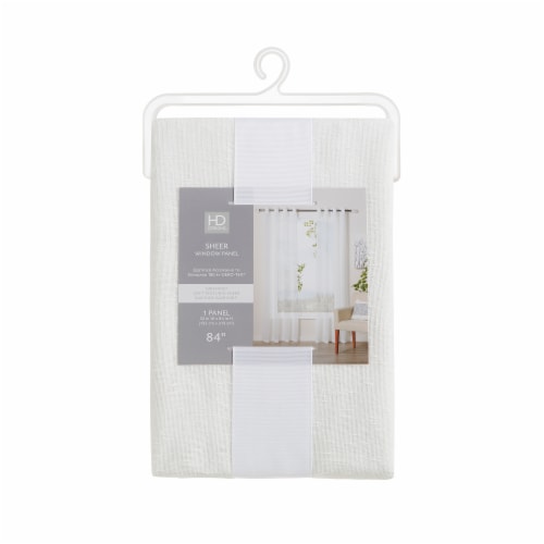 HD Designs Leona Sheer Window Panel - White Perspective: front