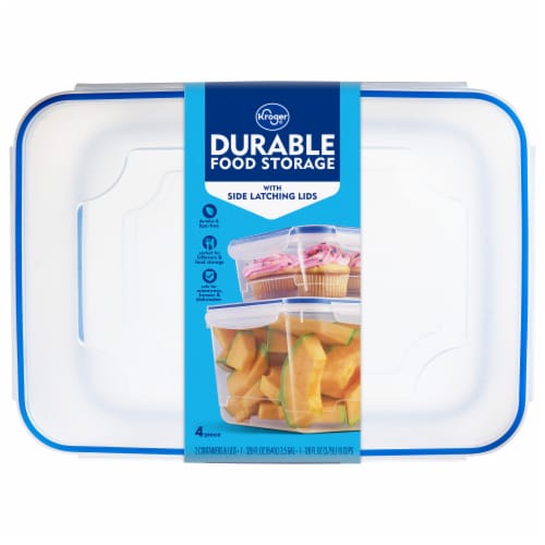 Kroger® Durable Food Storage with Side Latching Lids Perspective: front