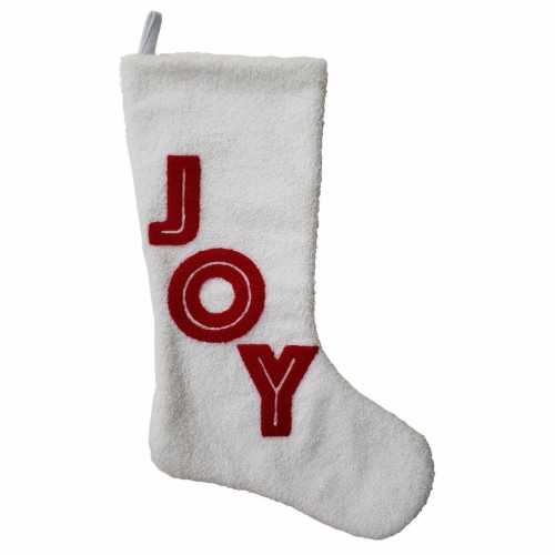 Holiday Home Hooked Joy Stocking Perspective: front
