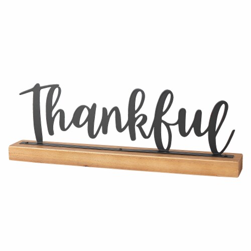 Holiday Home Thankful Table Sign Perspective: front
