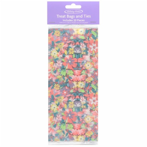 Holiday Home® Easter Treat Bags With Ties - Floral Perspective: front