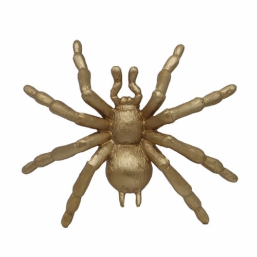 Holiday Home Polyresin Spider Decor - Gold Perspective: front