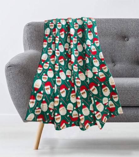 Holiday Home Rolled Christmas Throw Blanket Santa Land 1 ct Fred Meyer
