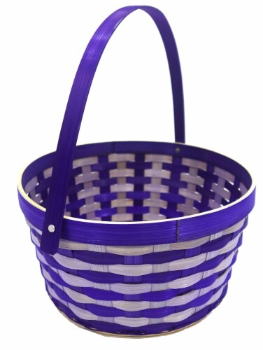 Holiday Home Easter Basket Two Tone Bamboo - Purple Perspective: front