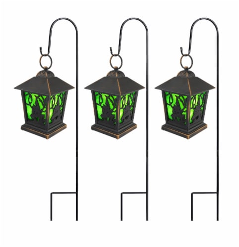 Holiday Home LED Lantern Pathway Marker - Green Perspective: front