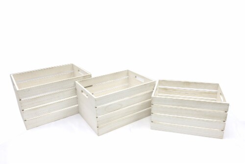 HD Designs Large Rectangular Wooden Crate Perspective: front