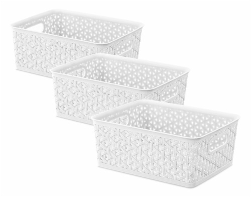 White Y-Weave Storage Basket, Large, Sold by at Home