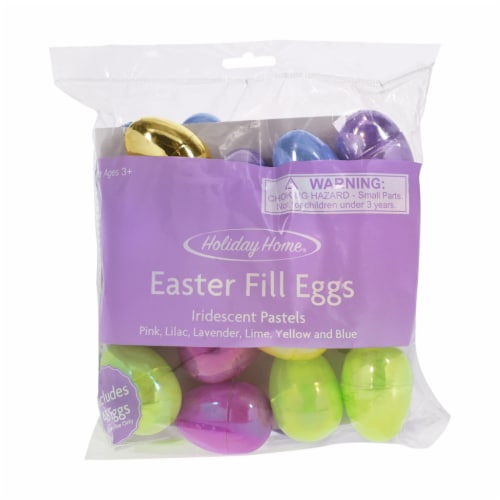 Holiday Home Iridescent Pastel Easter Fill Eggs Perspective: front