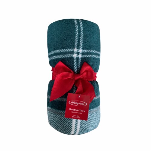 Holiday Home Rolled Christmas Throw Blanket Graces Plaid 1 ct Fry s Food Stores