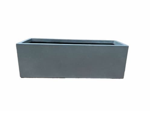 HD Outdoors Avenue Short Planter - Grey Perspective: front