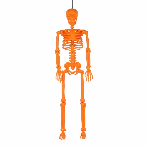 Holiday Home Blacklight Orange Skeleton Perspective: front
