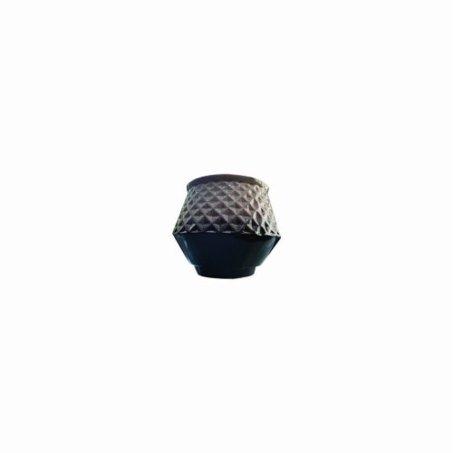 HD Designs Outdoors Indoor Diamond Texture Ceramic Small Pot - Black Ombre Perspective: front