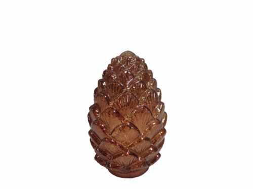 HD Designs Glass LED Pinecone - Brown Perspective: front
