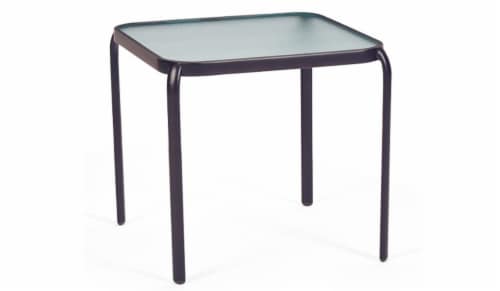 HD Designs Outdoors Orchards Square Glass Top Side Table Perspective: front