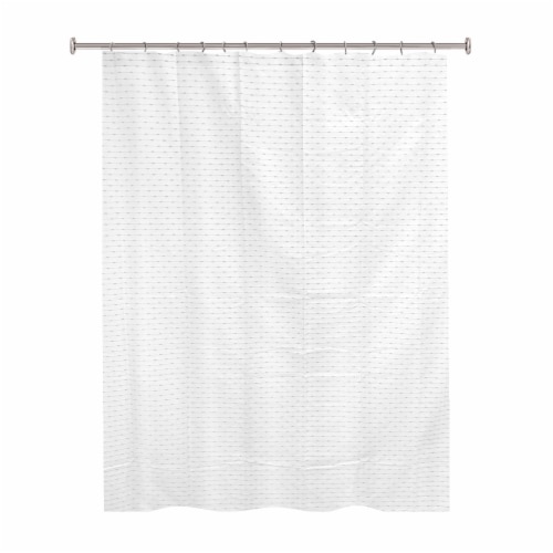 Splash Home Fabric Shower Curtain - White Perspective: front