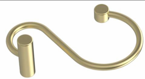 SDS for HD Designs Antique Brass Bar Hook Perspective: front