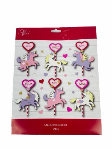 Holiday Home Unicorn Valentine's Day Card Kit Perspective: front